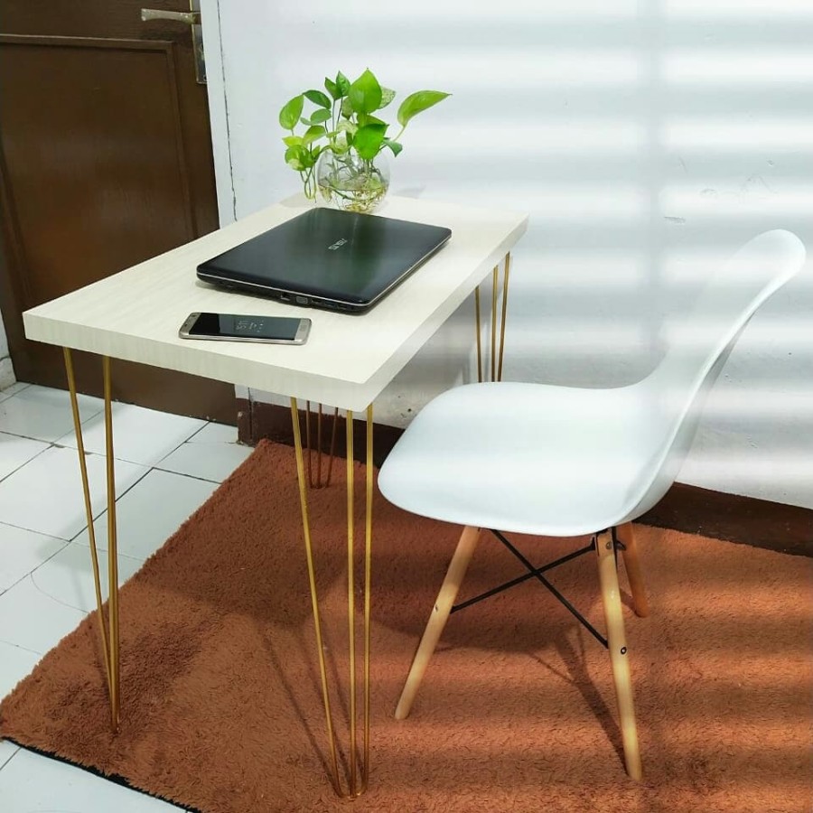 SET C Meja 80x50 dan Kursi Kantor Simpel Industrial